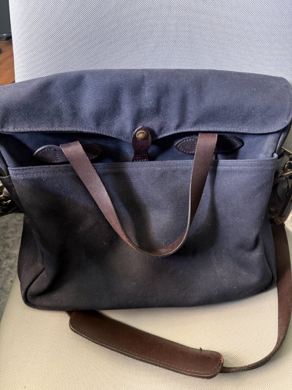 Filson Rugged Twill Briefcase Navy
